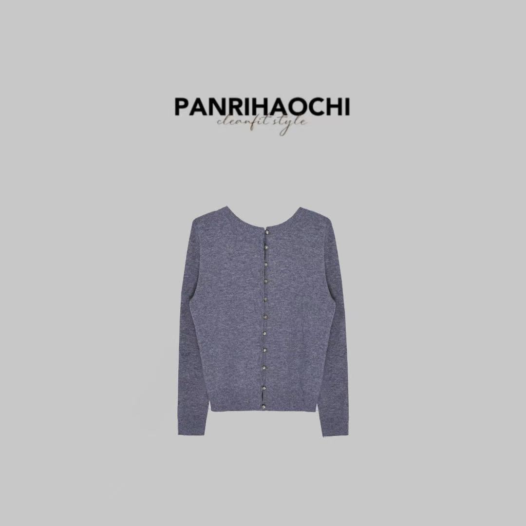 PANPAN“克罗毛衫”新款减龄设计感显瘦圆领打底衫