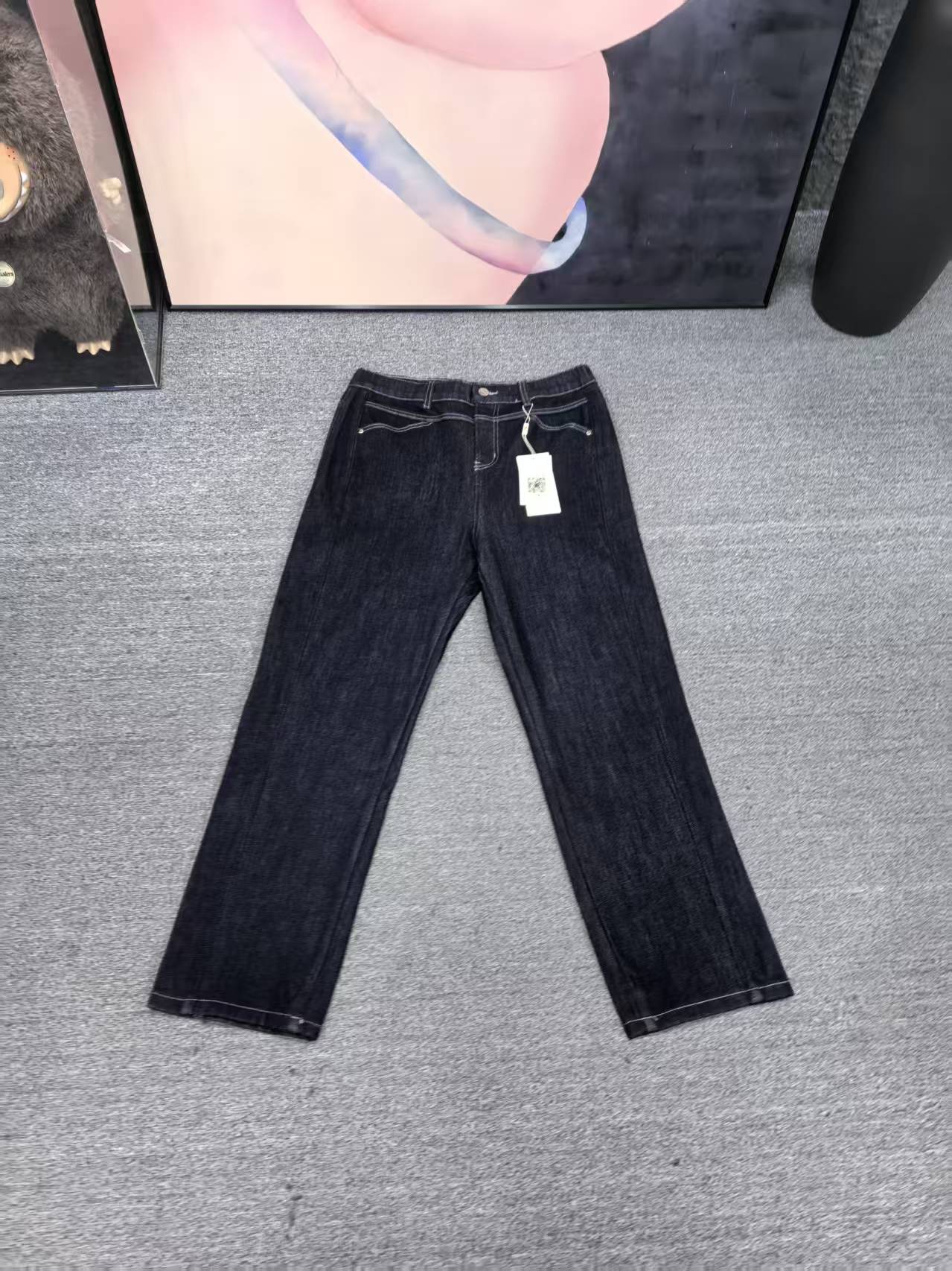 9070弹力加绒直筒烟管裤