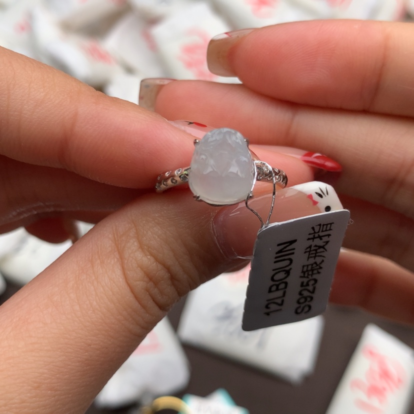 【闪购商品】翡翠戒指银S925镶嵌一