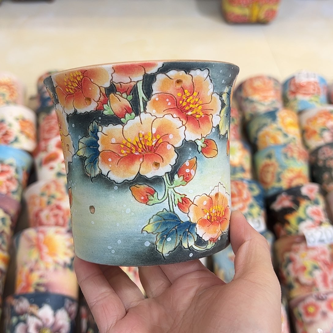 景德镇炫彩手绘口10.5高10