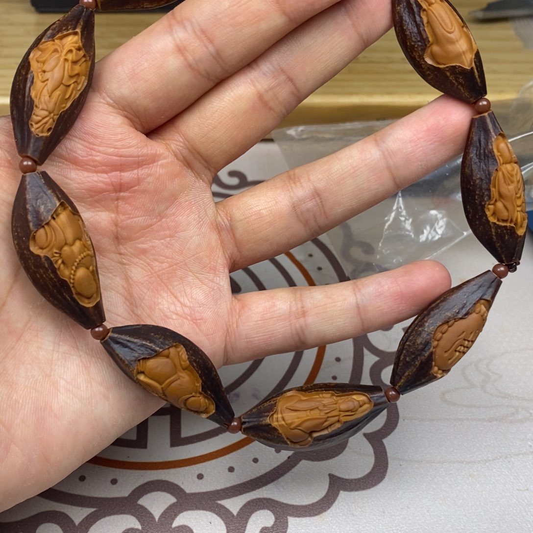 橄榄核手串/手链橄榄核雕刻工艺宇