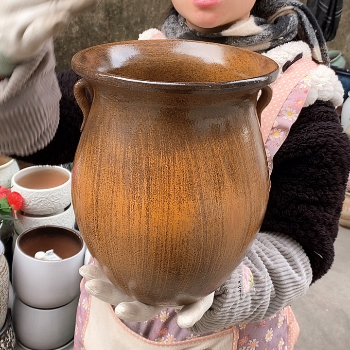 紫砂花盆正品口20高27