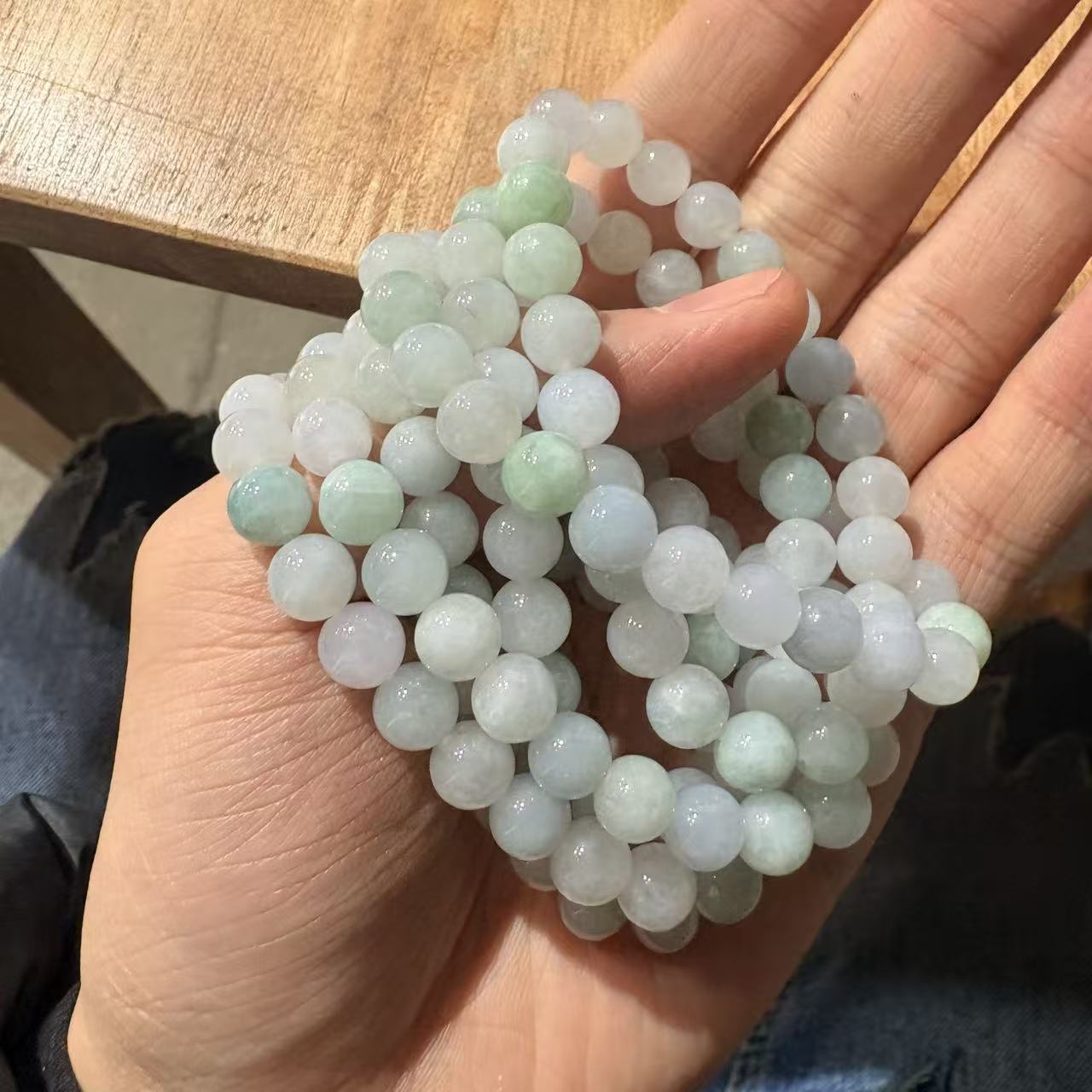天然A货翡翠手串-7mm左右-多样性发其一c021