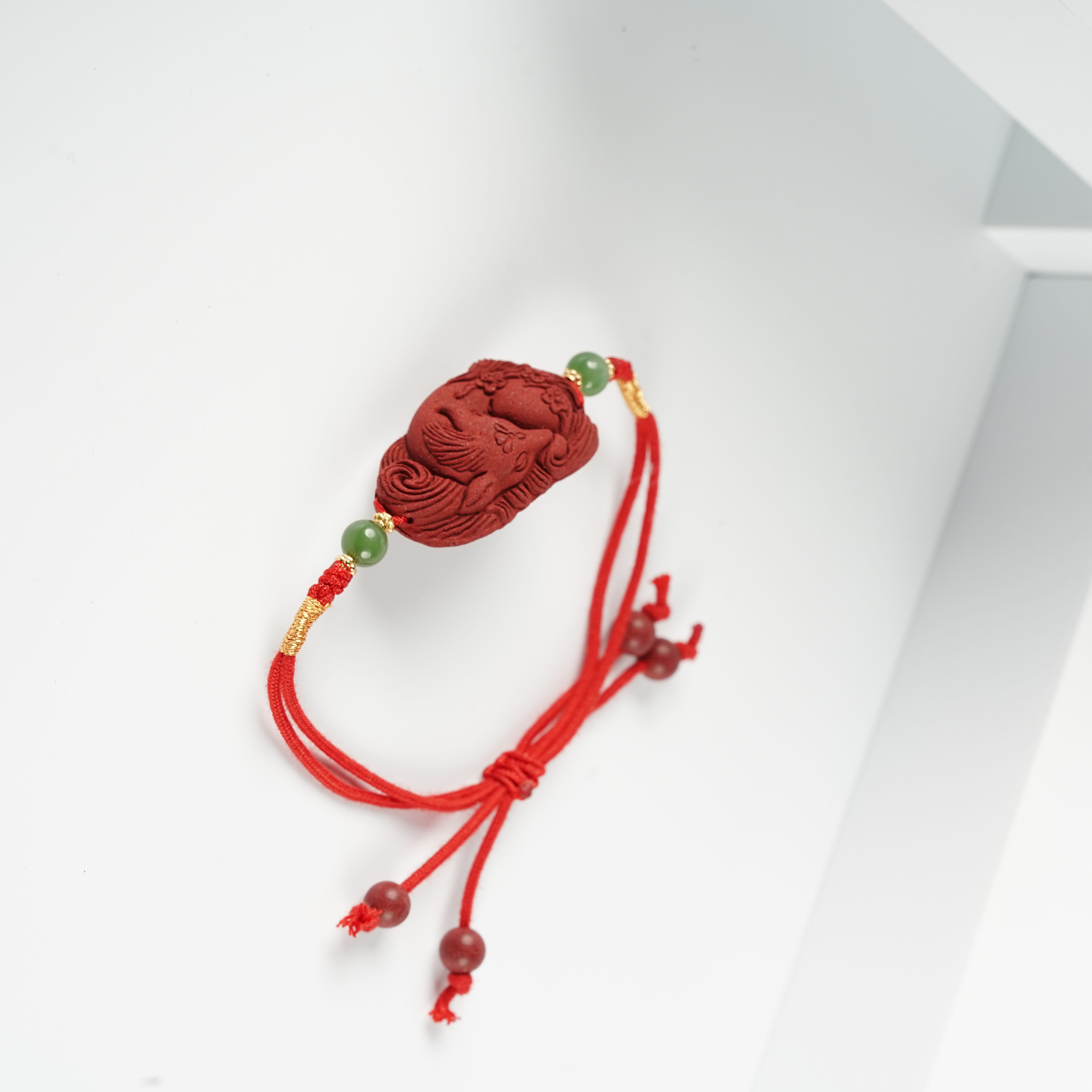 【珊木居】HXZ1715JY TO-P系列 红麝合香珠0.6圆珠九尾手绳