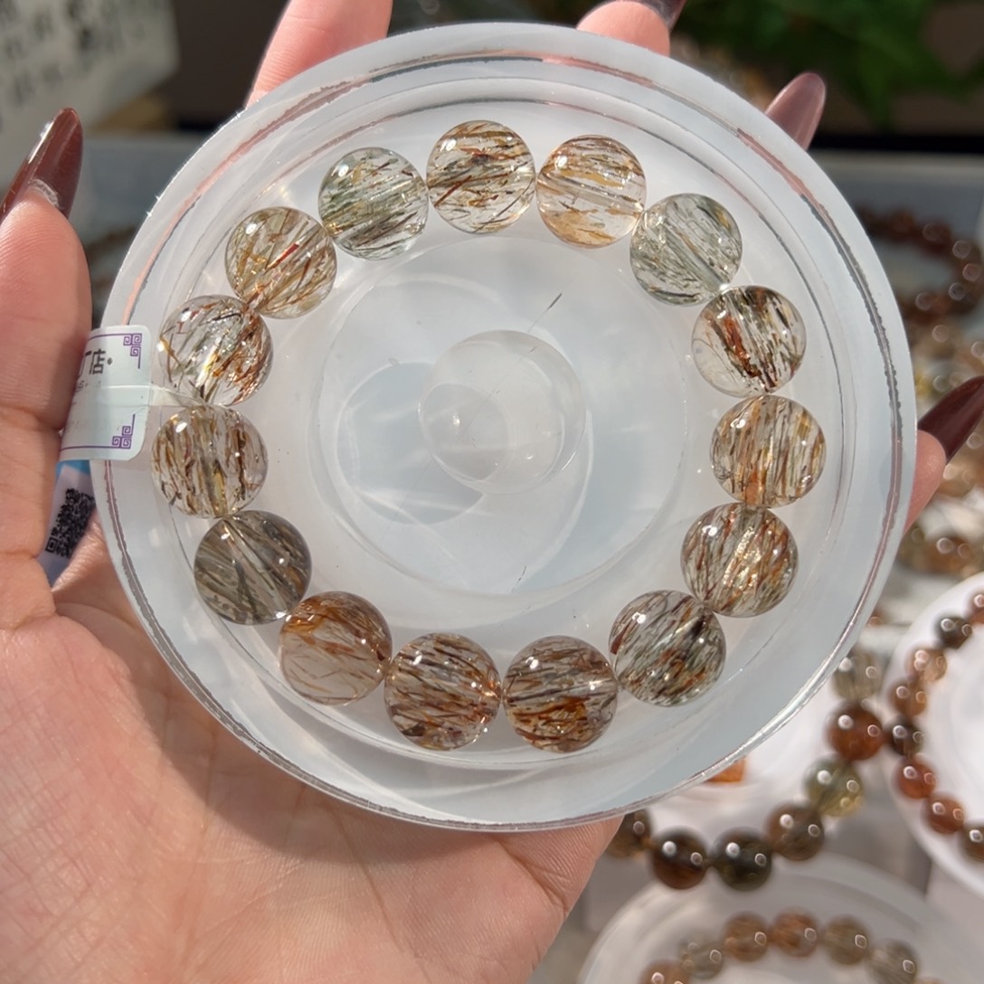 紫晶未镶嵌手链黑金超七13