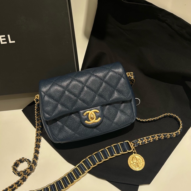 95新 Chanel/香奈儿 多多奢品/香奈儿手工坊坦克链金币包98新包展