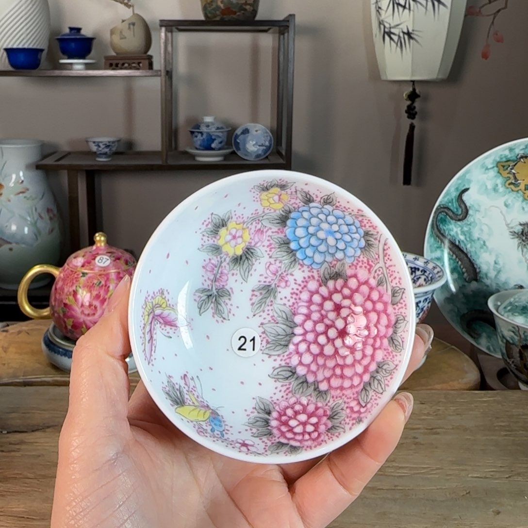 杯景德镇陶瓷柴烧多人