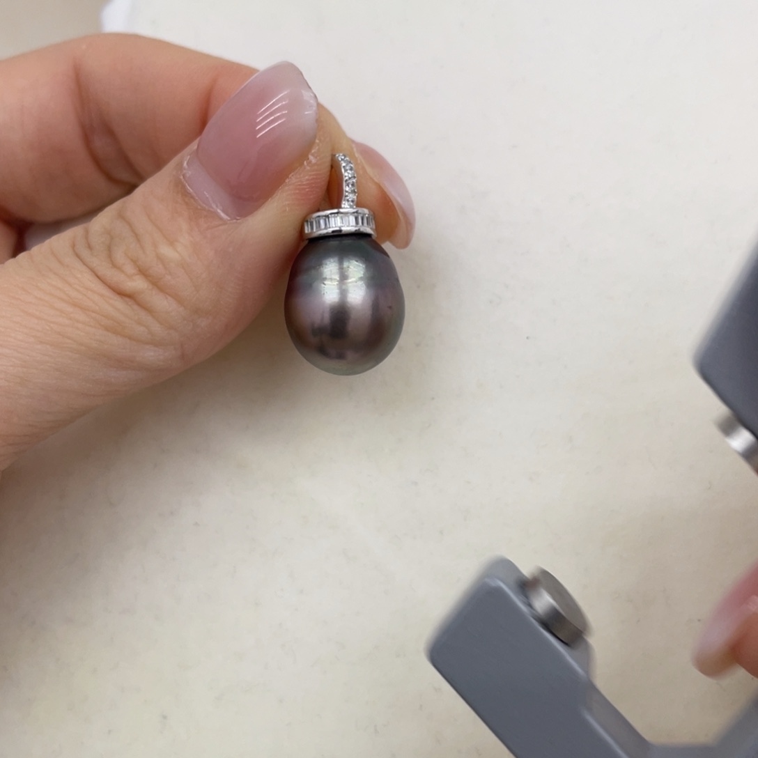 海水珍珠吊坠(不含链)银S925镶嵌