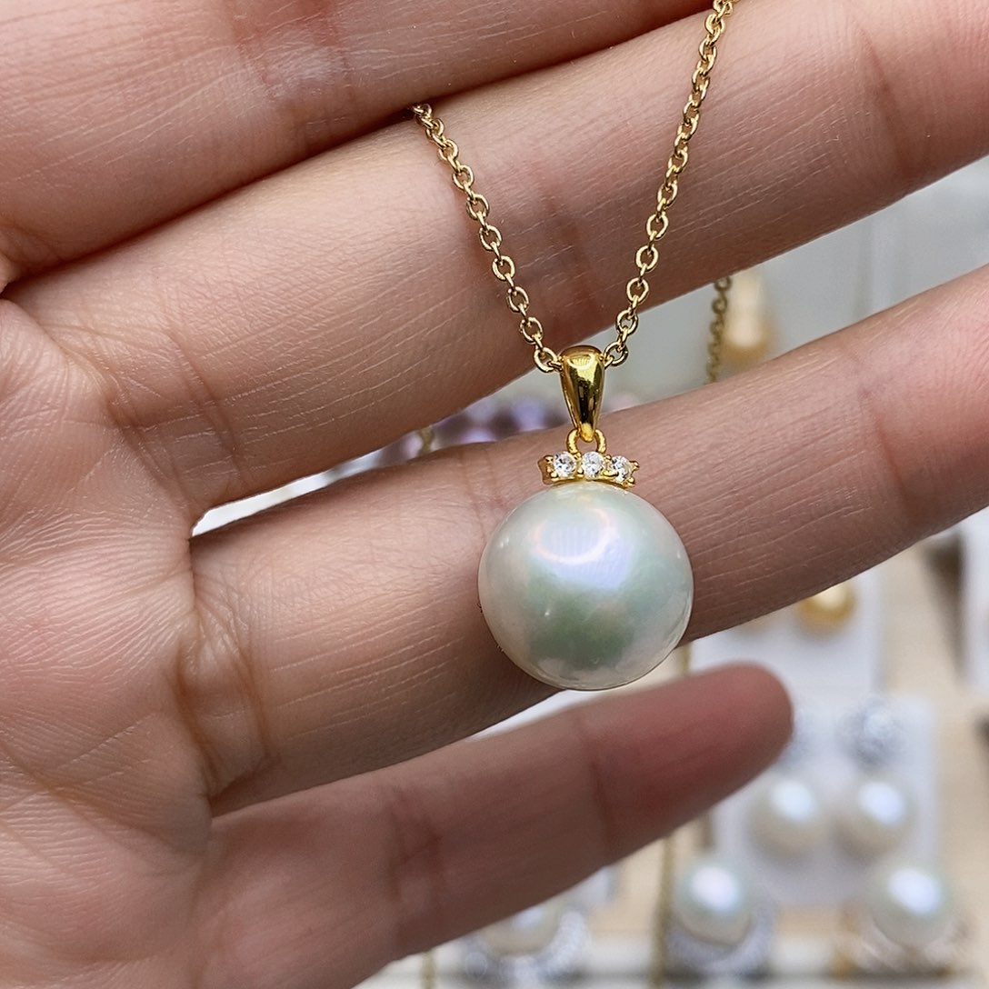 淡水珍珠颈饰银S925镶嵌