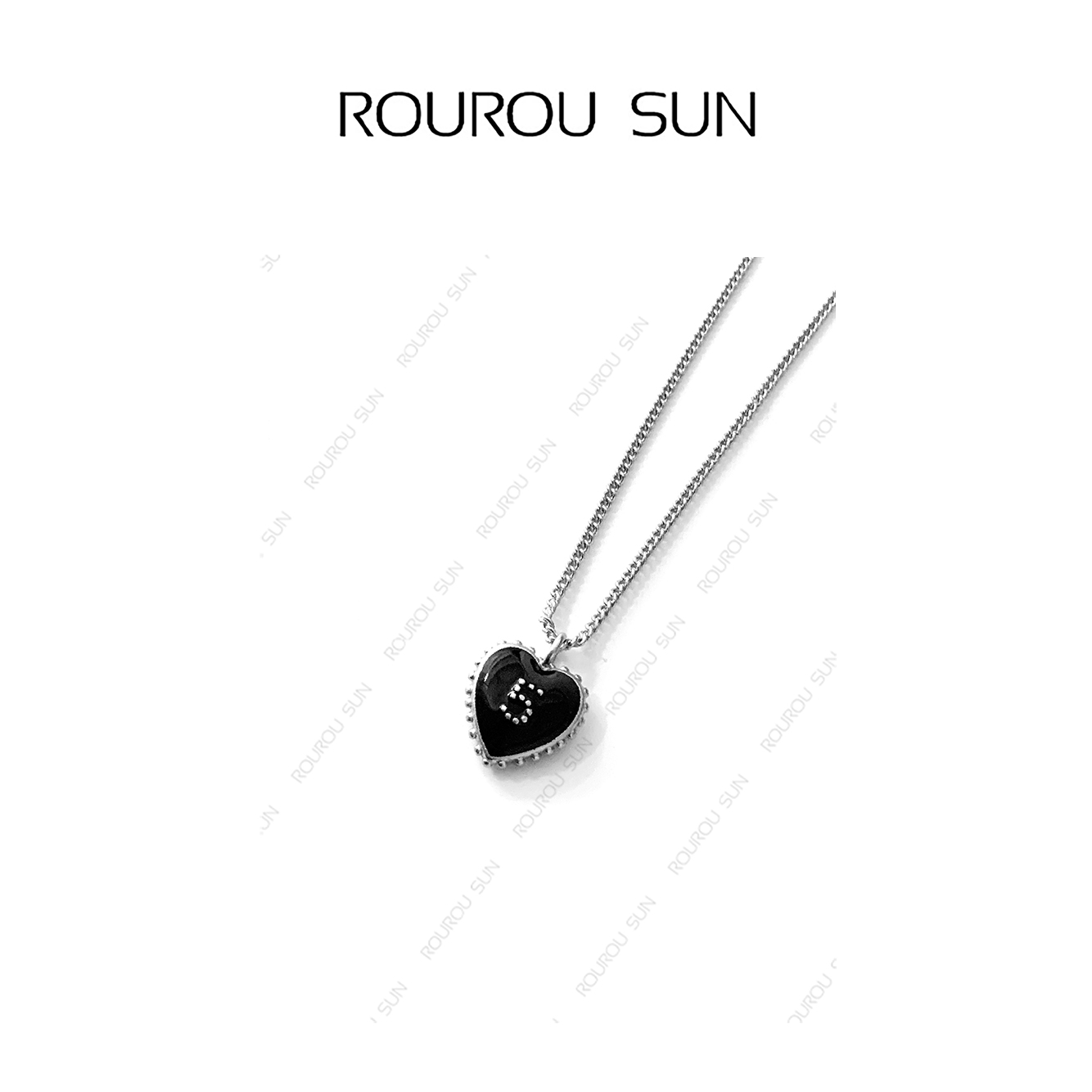 黄铜项链 28733日系复古百搭爱心时尚感项链女