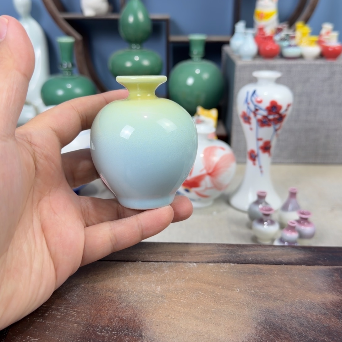 陶瓷手工小花器摆件