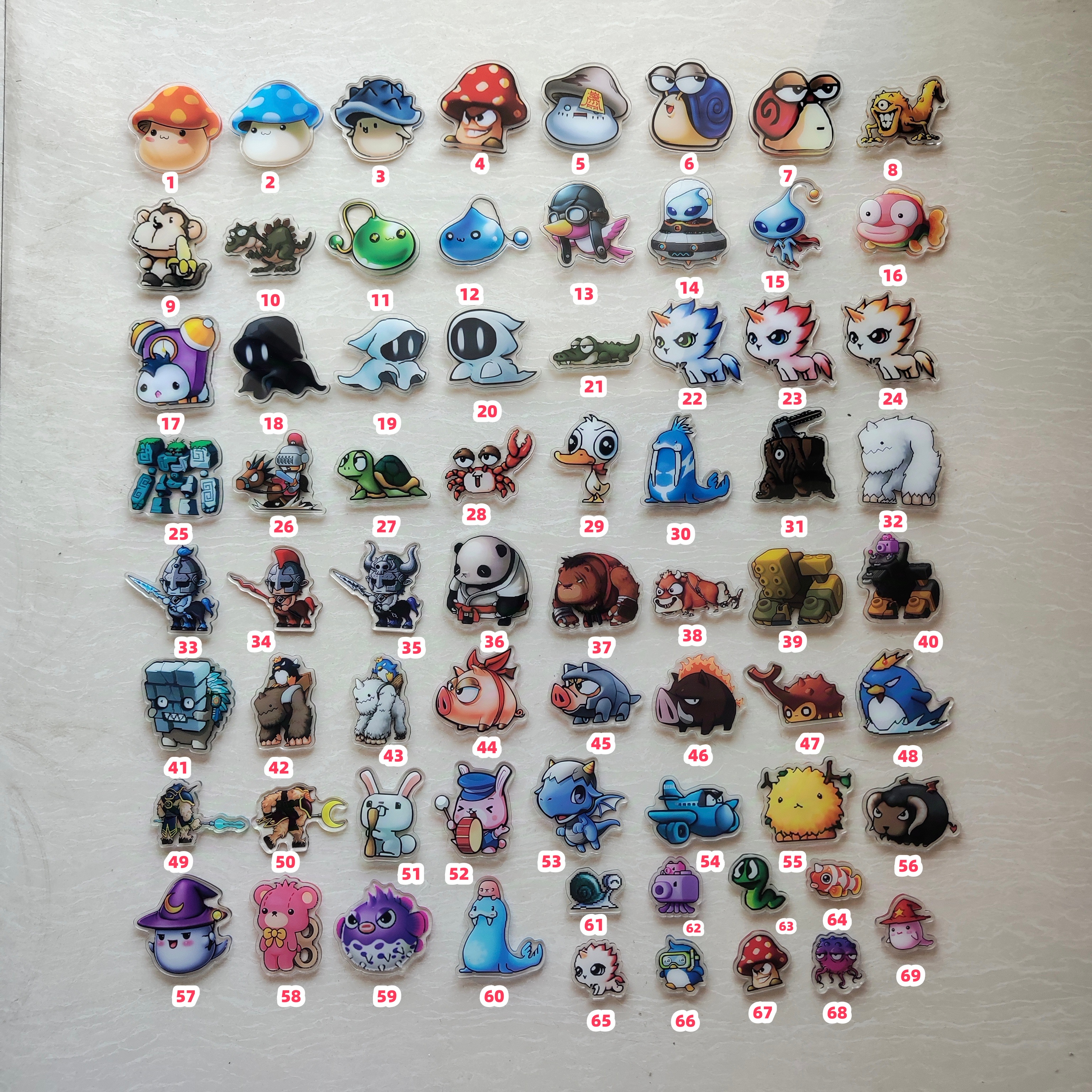 （自选）冒险岛磁吸冰箱贴*300多种亚克力材质精致周边