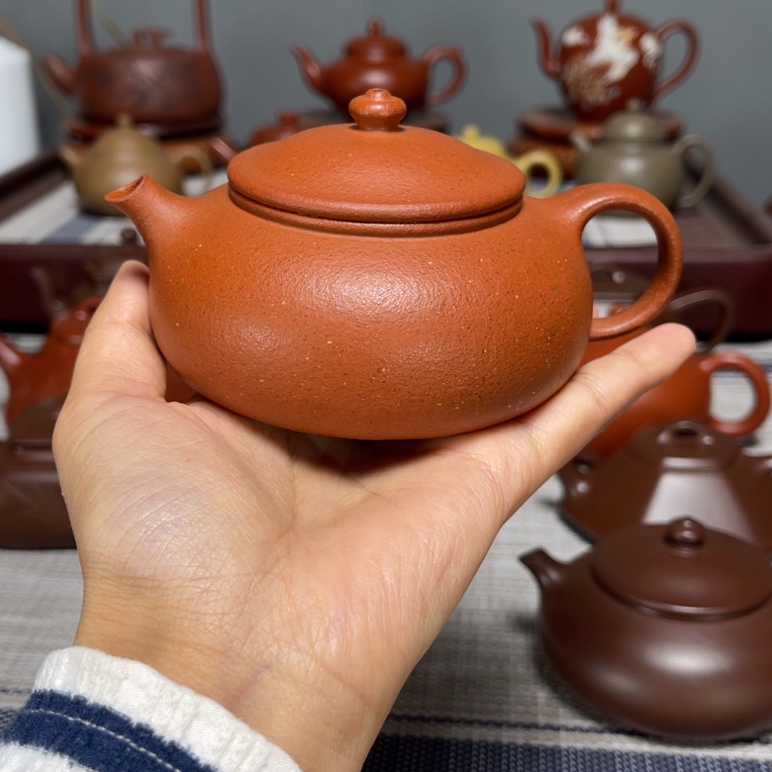 茶壶紫砂王**人全手工寒江190cc