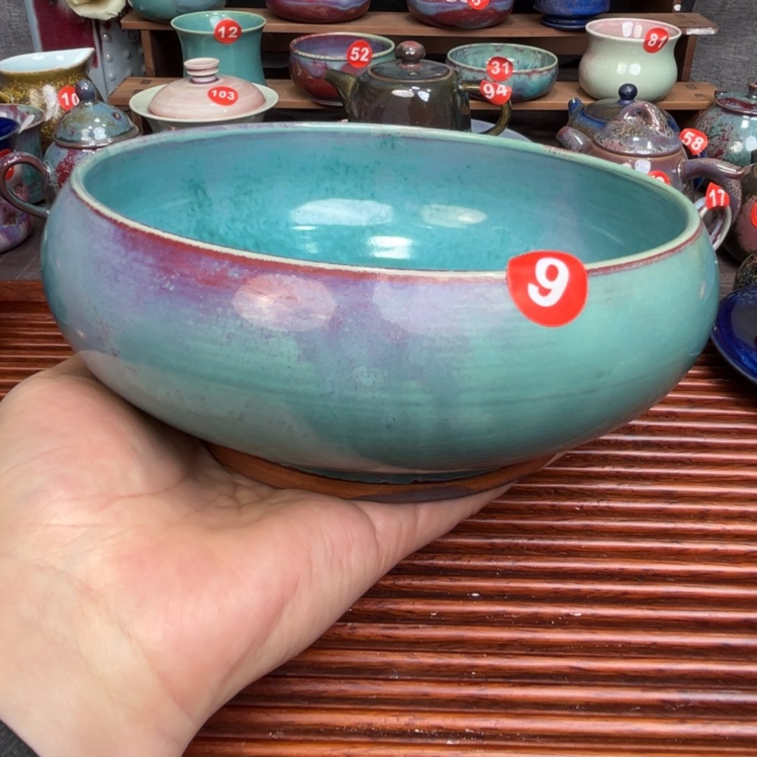 手工制作钧窑茶器