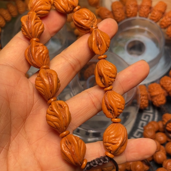 桃核手串龙纹桃核58