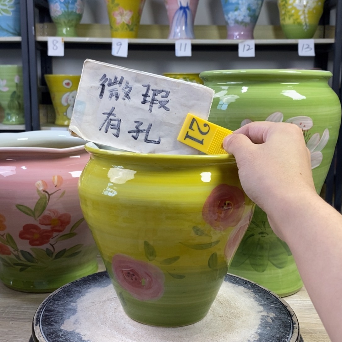 景德镇手工手绘陶瓷花盆