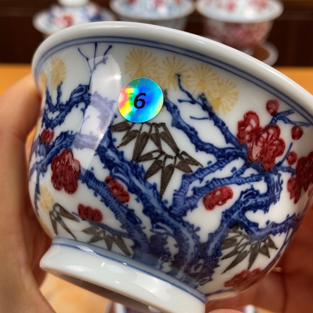 手绘现代茶具非古董