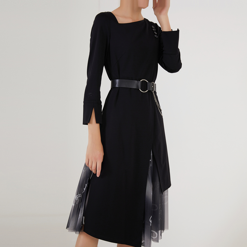 【粉丝专享】莱芙艾迪儿中长袖连衣裙1W1L94221