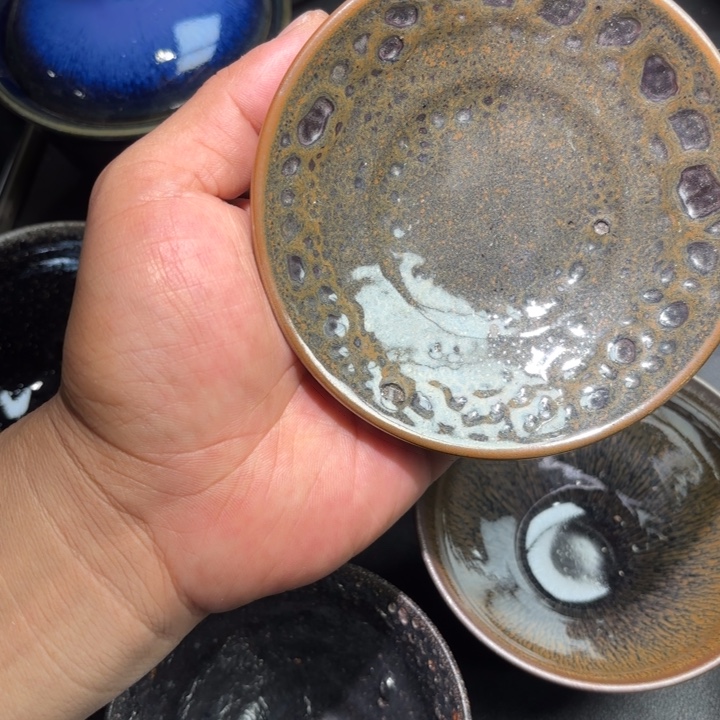 元***八盖碗瑕疵建盏建盏