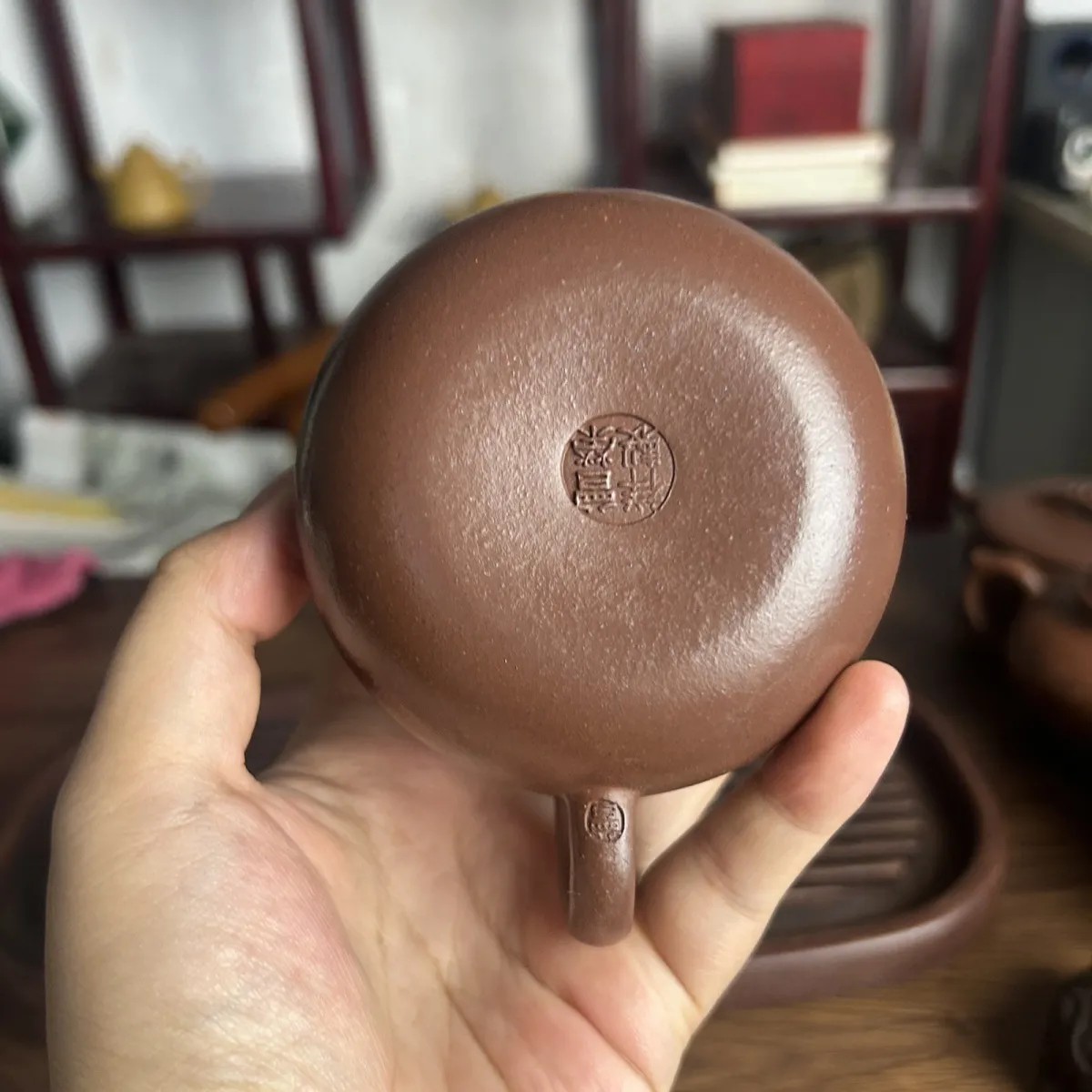 宜兴原矿紫泥容天壶170cc紫砂壶