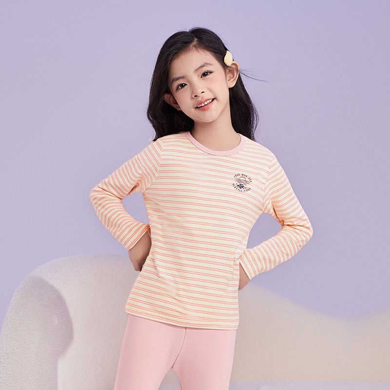 DEESHA./笛莎家居服饰冬季新款女孩儿童圆领内衣套装-2M255L901