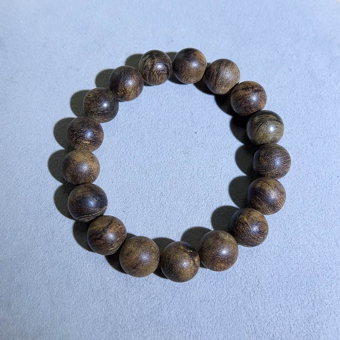 沉香手串天然达拉干古董老料1.3单圈 9分 凉甜奶香