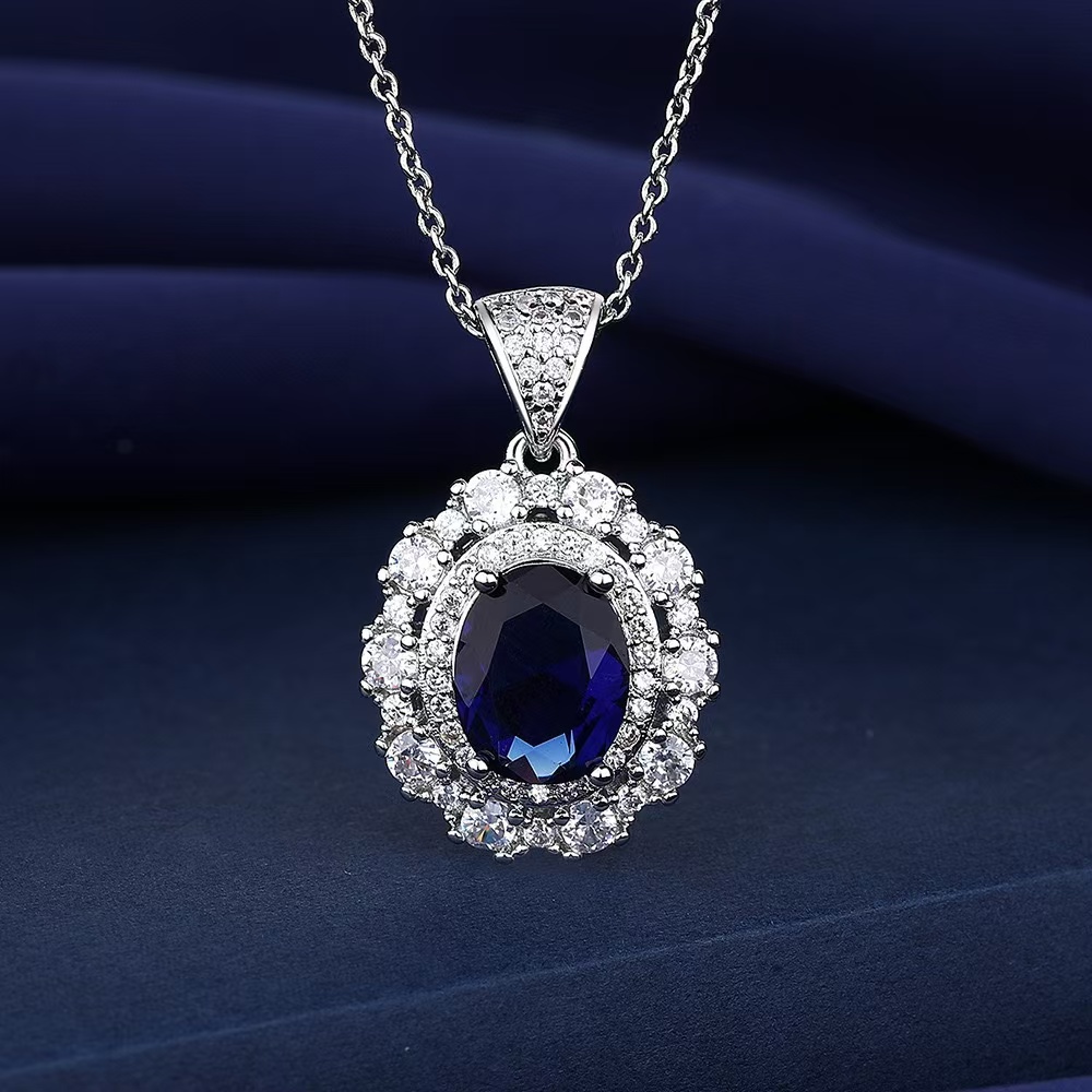 铜合金锆石项链 铜合金锆石项链 时尚镶钻项链-EJJ