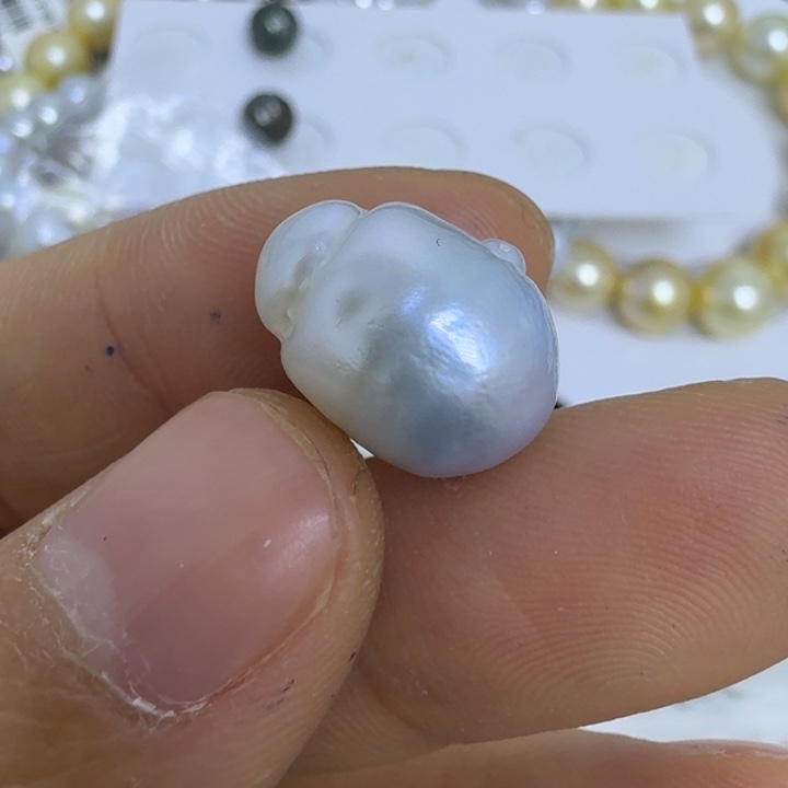 微***语海水珍珠银S925镶嵌颈饰