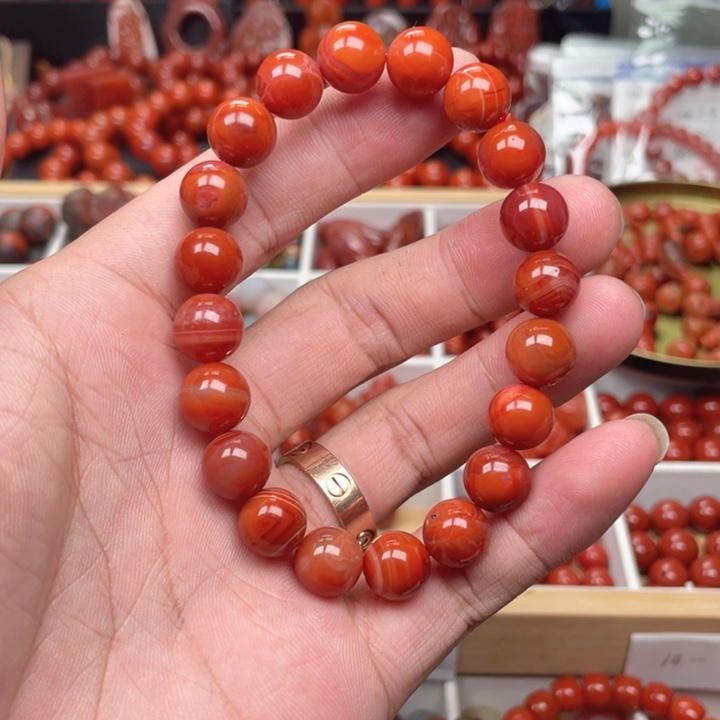 南红玛瑙未镶嵌手链