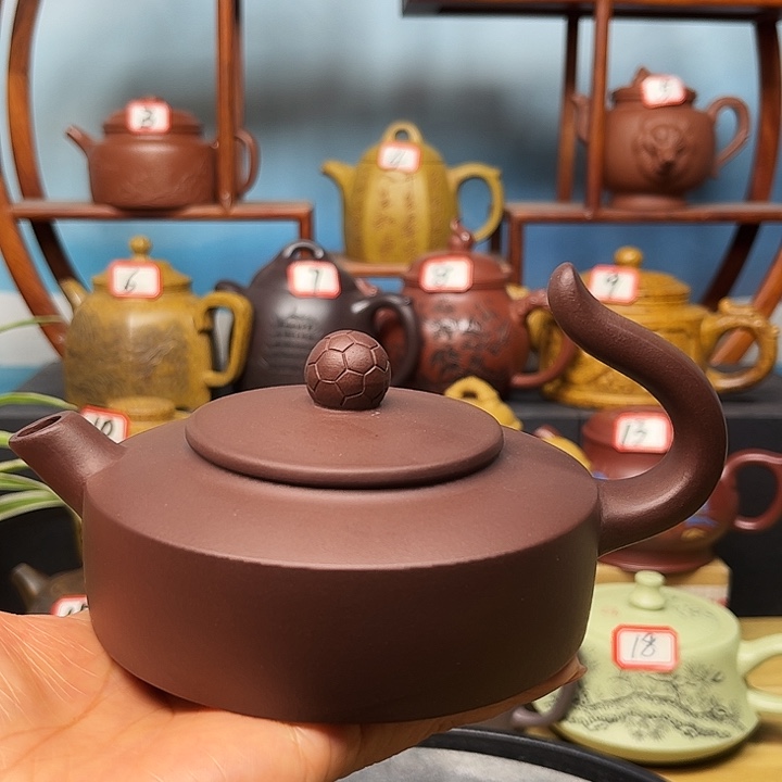 紫砂茶壶微瑕不带证书礼盒220cc