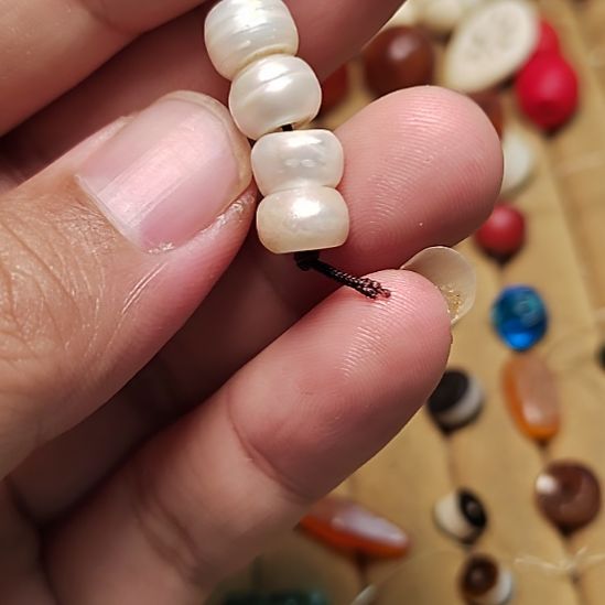 玛瑙/玉髓未镶嵌吊坠(不含链)小年份珍珠4颗