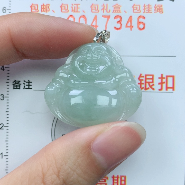翡翠颈饰银S925镶嵌天然翡翠a货