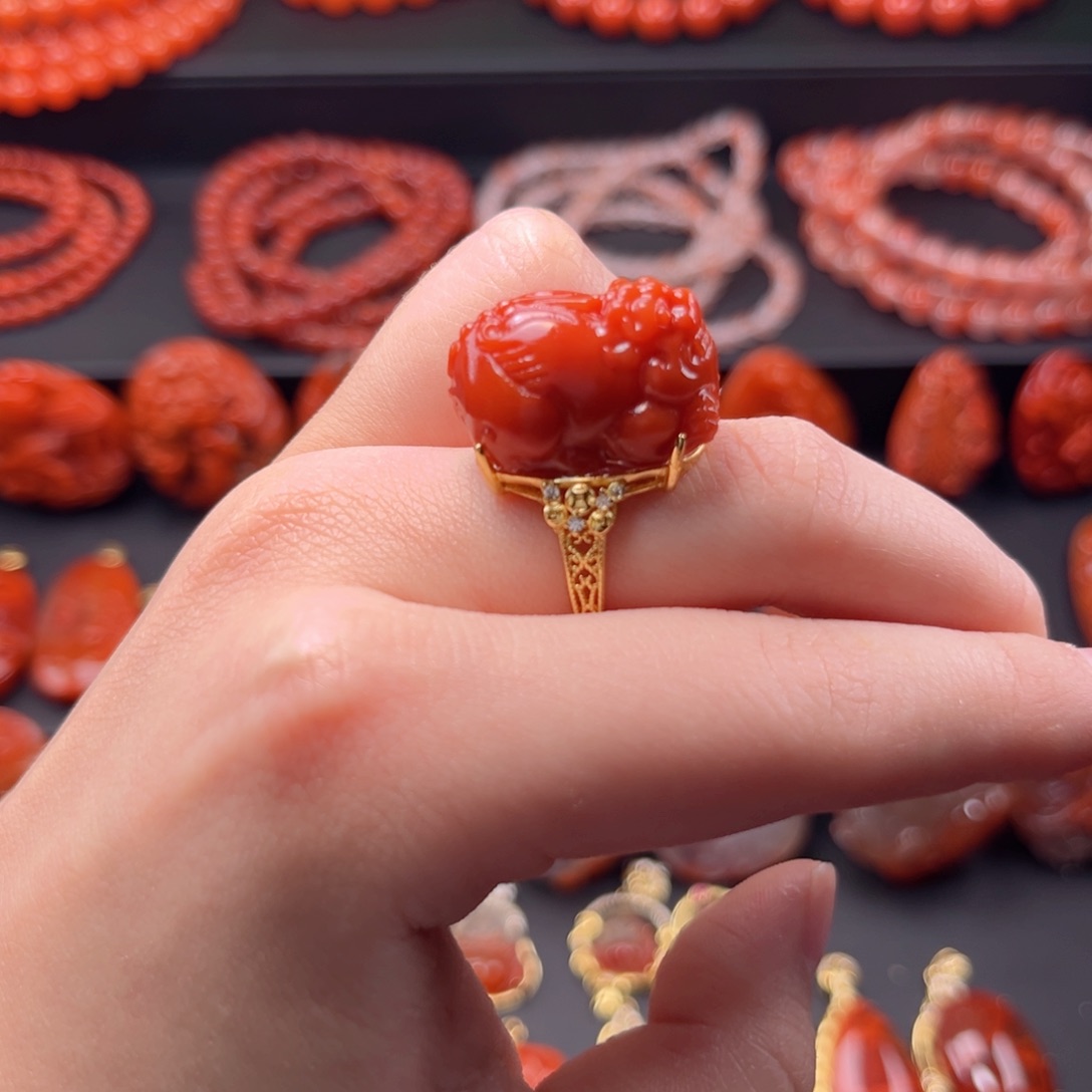 南红玛瑙南红银S925镶嵌