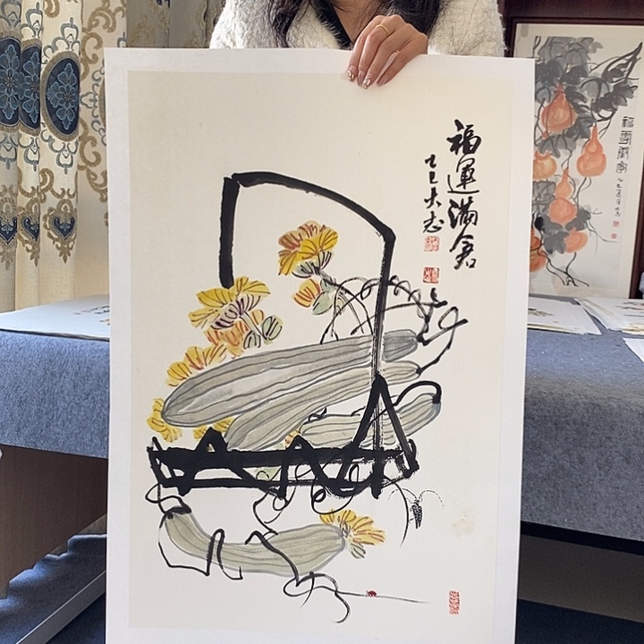 国画纯手绘国画写意45*68