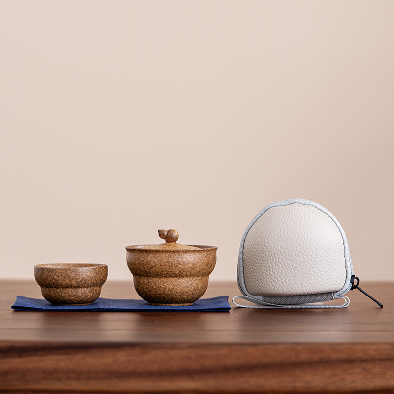 葫芦工位一人饮旅行茶具套装迷你泡茶壶户外便携式快客杯一壶一杯