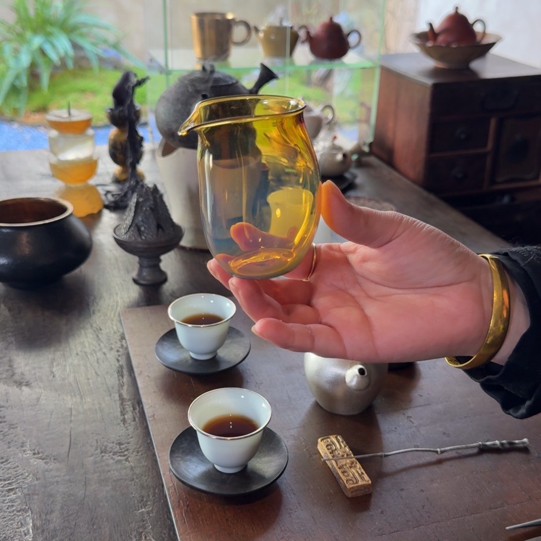 孤品琉璃灯工吹制公道杯
