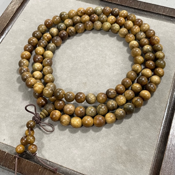 B28绿檀 卡0.8圆珠 多圈念珠（底色多样 发其一）