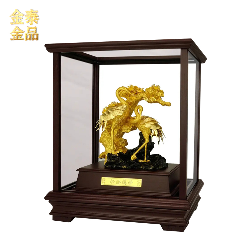 松龄鹤寿高档老人大寿生日贺寿礼物创意祝寿爷爷奶奶长辈金婚摆件