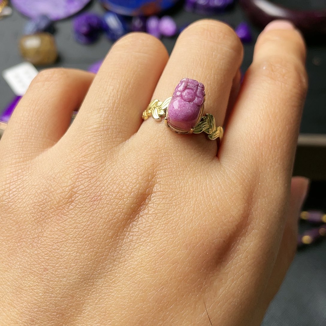 苏纪石（舒俱来）戒指银S925镶嵌