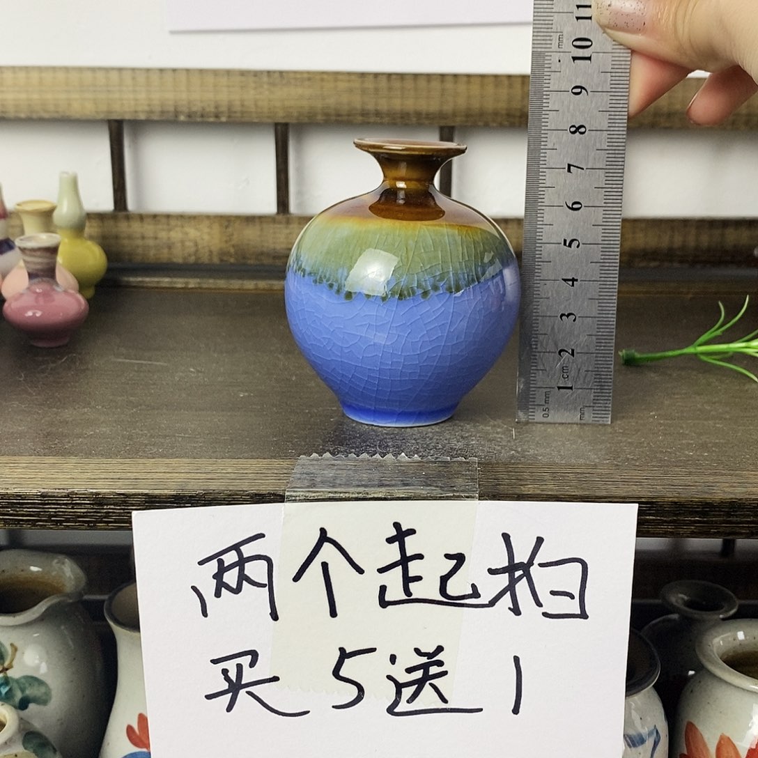 摆件景德镇高温陶瓷小花瓶