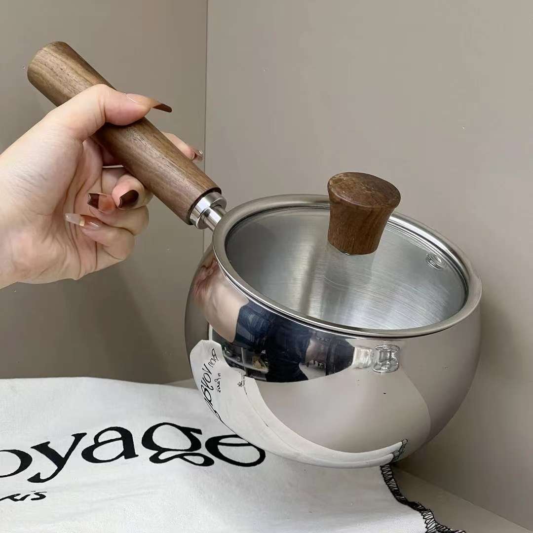 【德国制造】三层钢食品级不锈钢小奶锅热牛奶辅食锅单人小汤锅