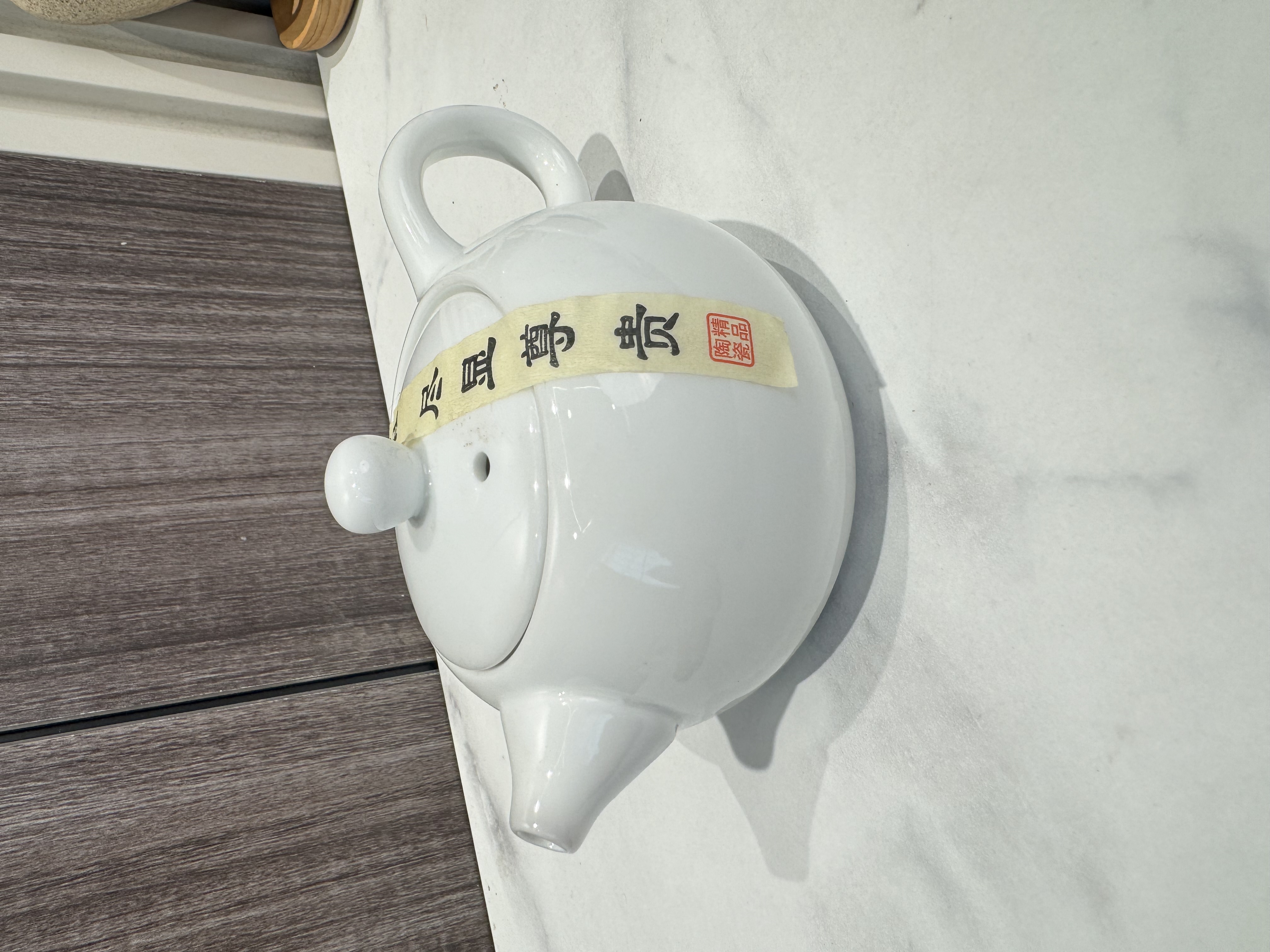 女士高颜值白瓷陶瓷西施壶功夫茶具泡茶器精美