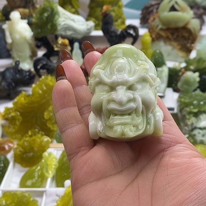 蛇纹石玉未镶嵌手把件