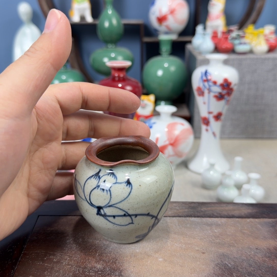 陶瓷手工小花器摆件