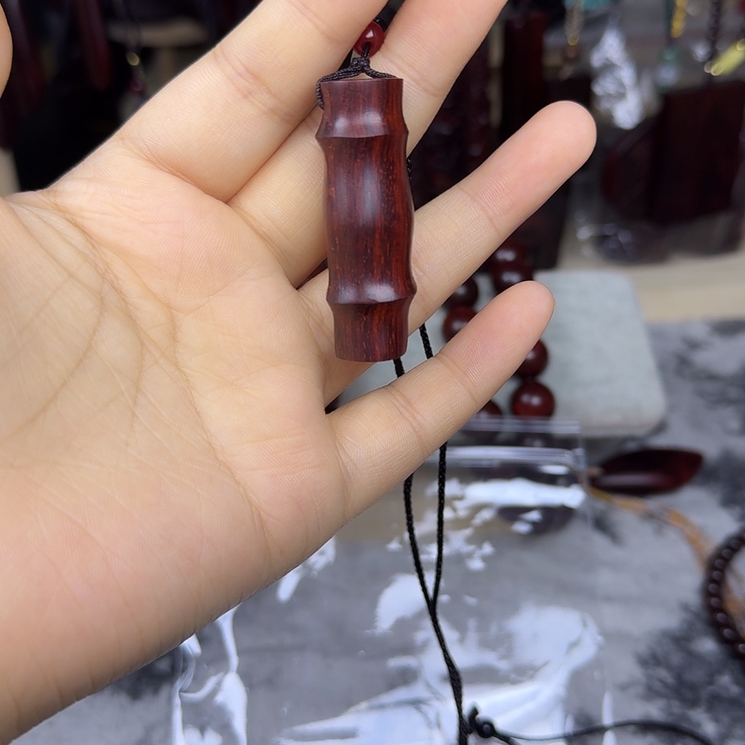 雨***晴檀香紫檀（小叶紫檀）印度小叶紫檀纯野生老料随行竹节