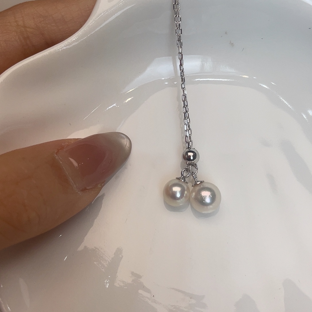 项链海水珍珠银S925镶嵌