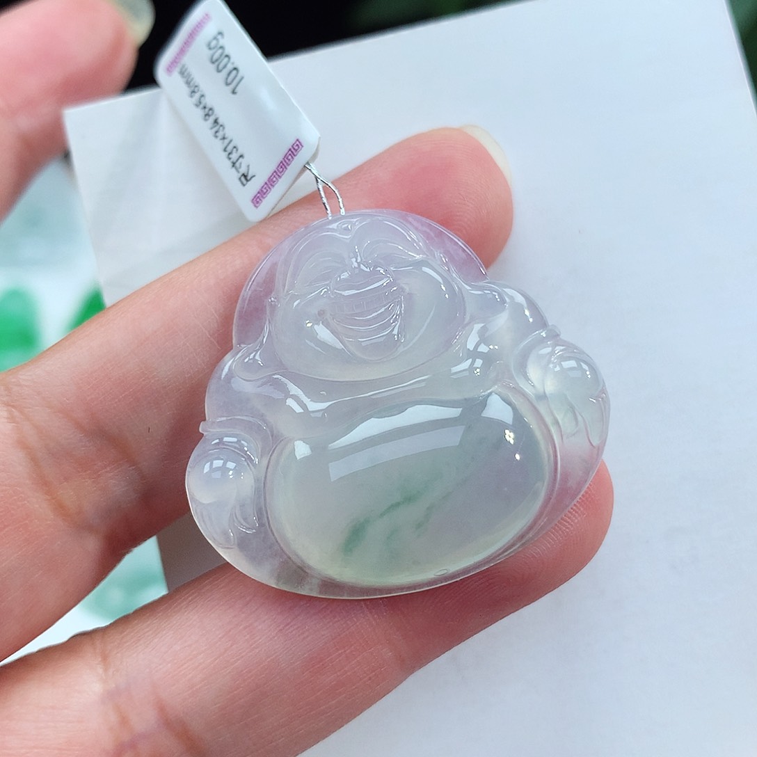 翡翠未镶嵌颈饰佛公