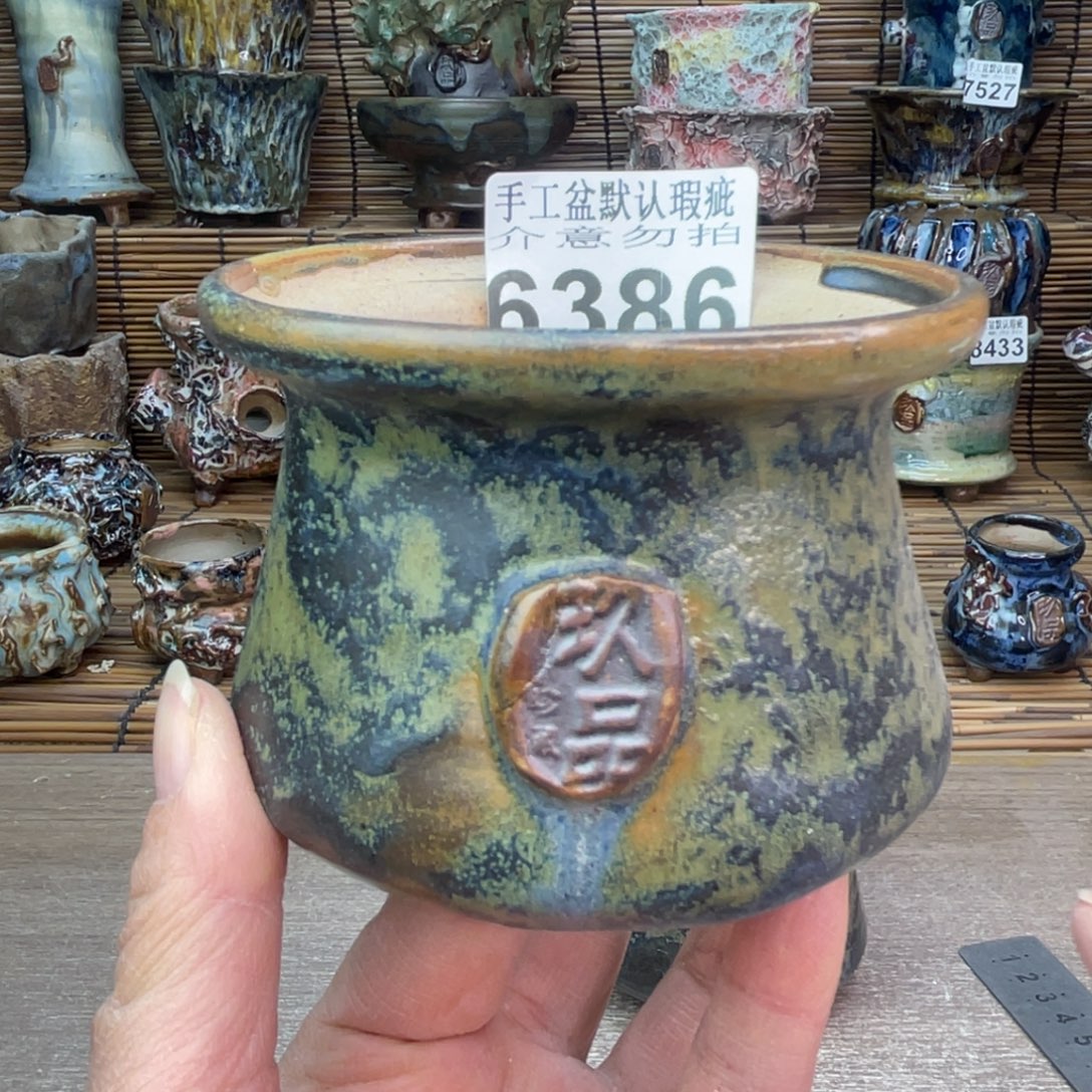 手工花盆默认瑕疵完美者勿拍