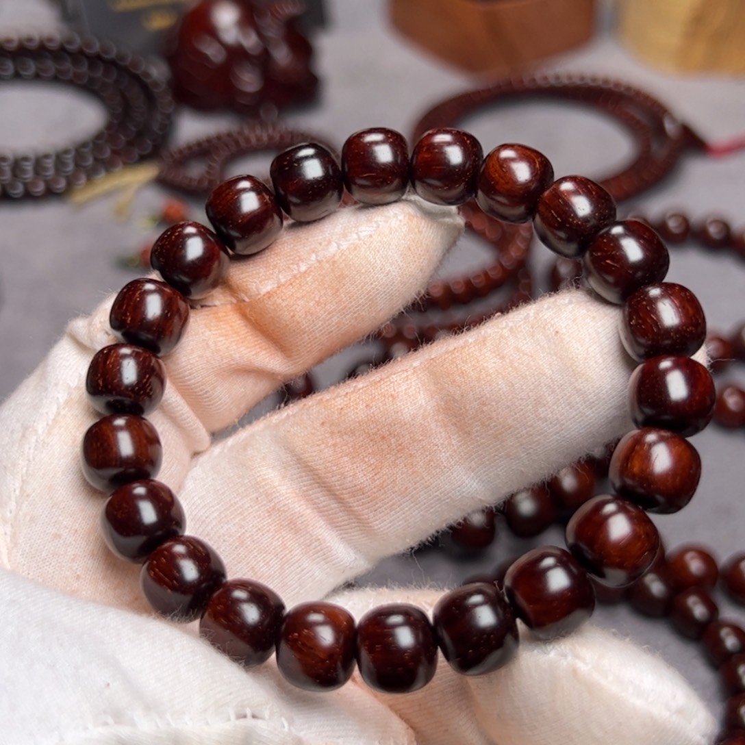 小叶紫檀手串/手链9*10 老油料 树头乱纹 高油密原汁原味