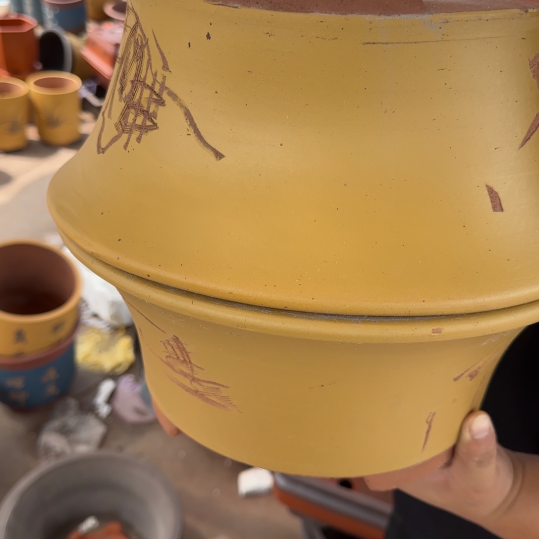 紫砂花盆口径23.10口径